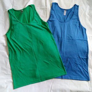 2 American apparel 50/50 tank tops